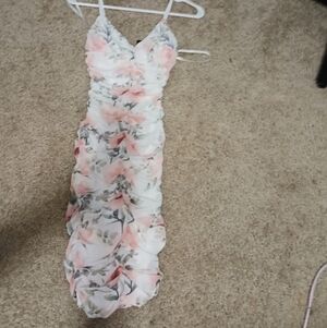 Windsor Floral Maxi Dress - Pink and White